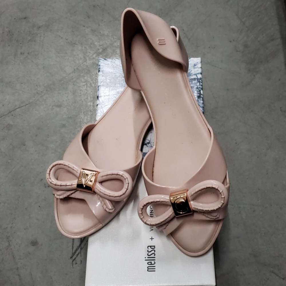 Cute Melissa flats with soft soles for comfort.
